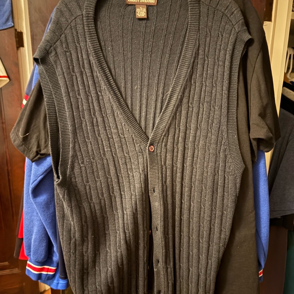 Paul Fredrick Black Cardigan Sweater